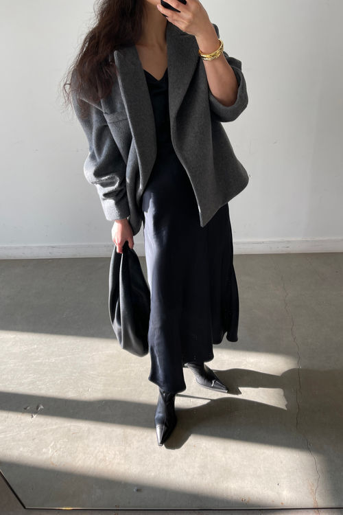 Short Wool Blend Coat | OAK + FORT